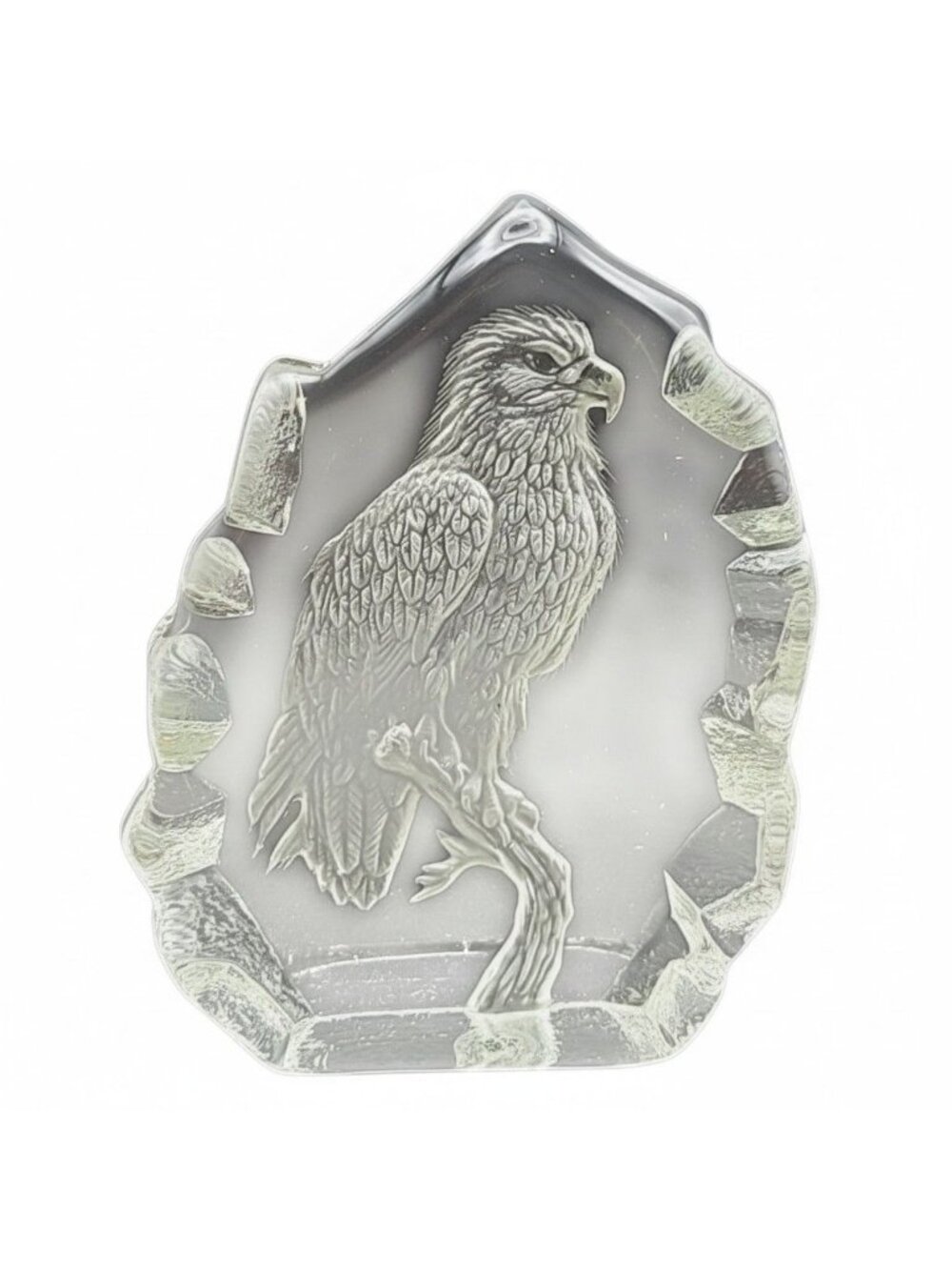 Lead Crystal Collection Bald Eagle Sculpture Paperweight Handmade in Romania